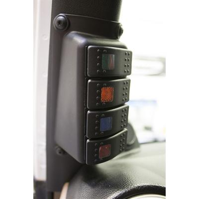 Daystar A-Pillar Switch Pod with Rocker Switches - KJ71056BK